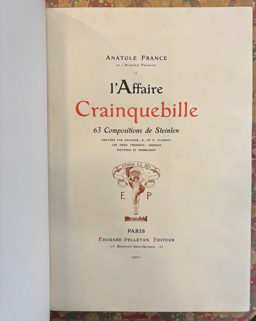 Anatole France. L’Affaire Crainquebille - Affolter Binding