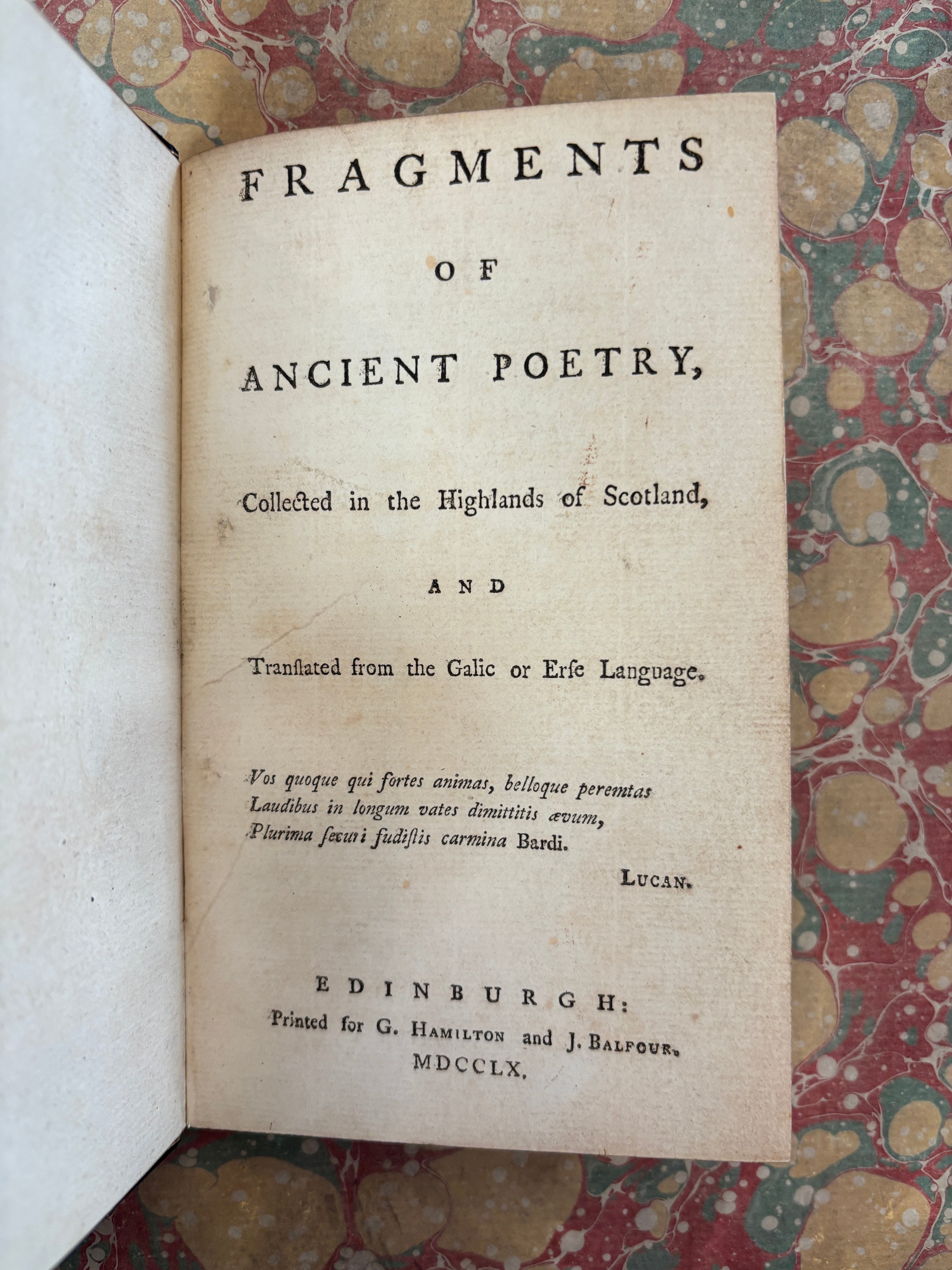 First Edition Ossian's Poems