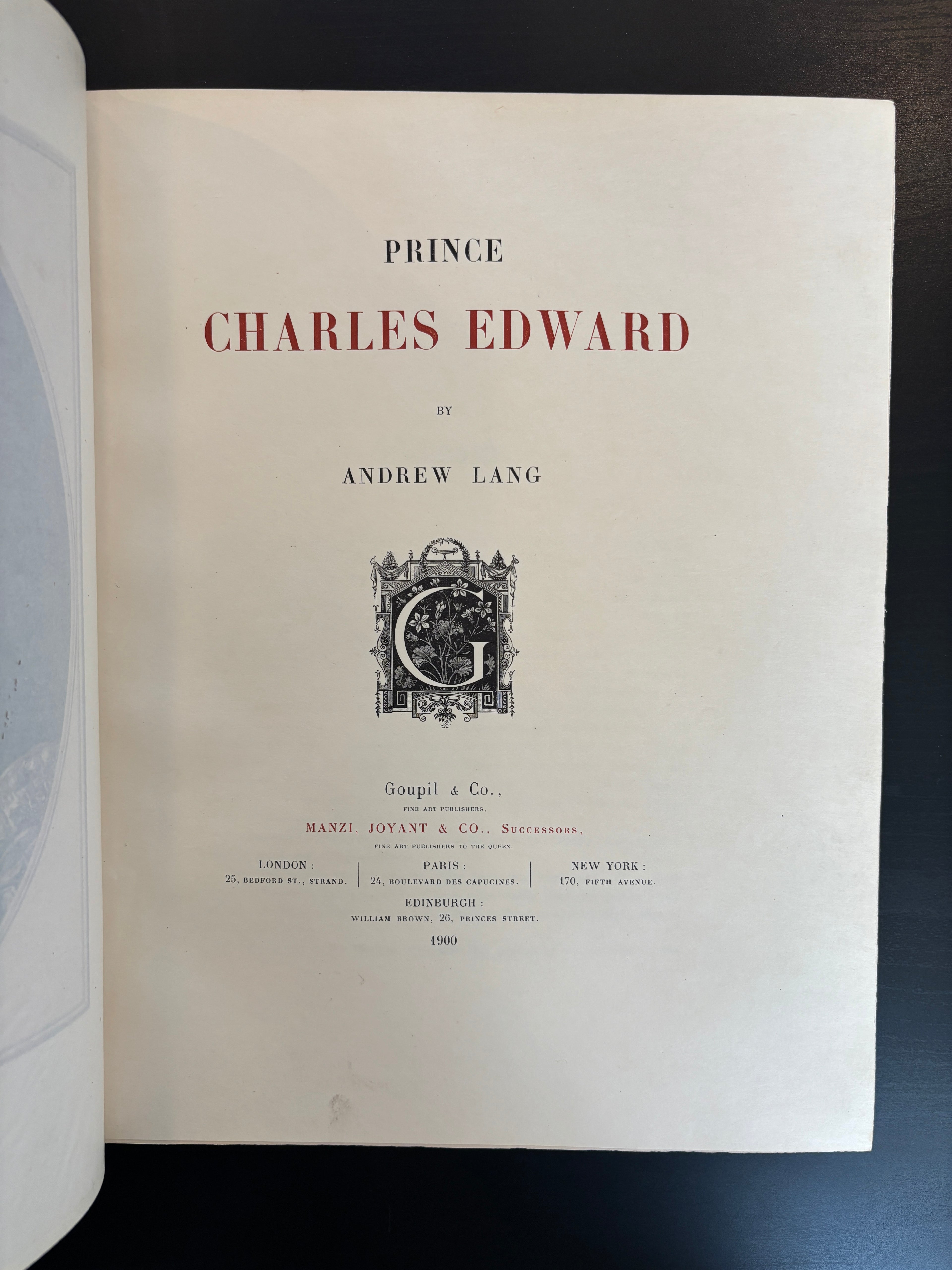 Prince Charles Edward by Andrew Lang