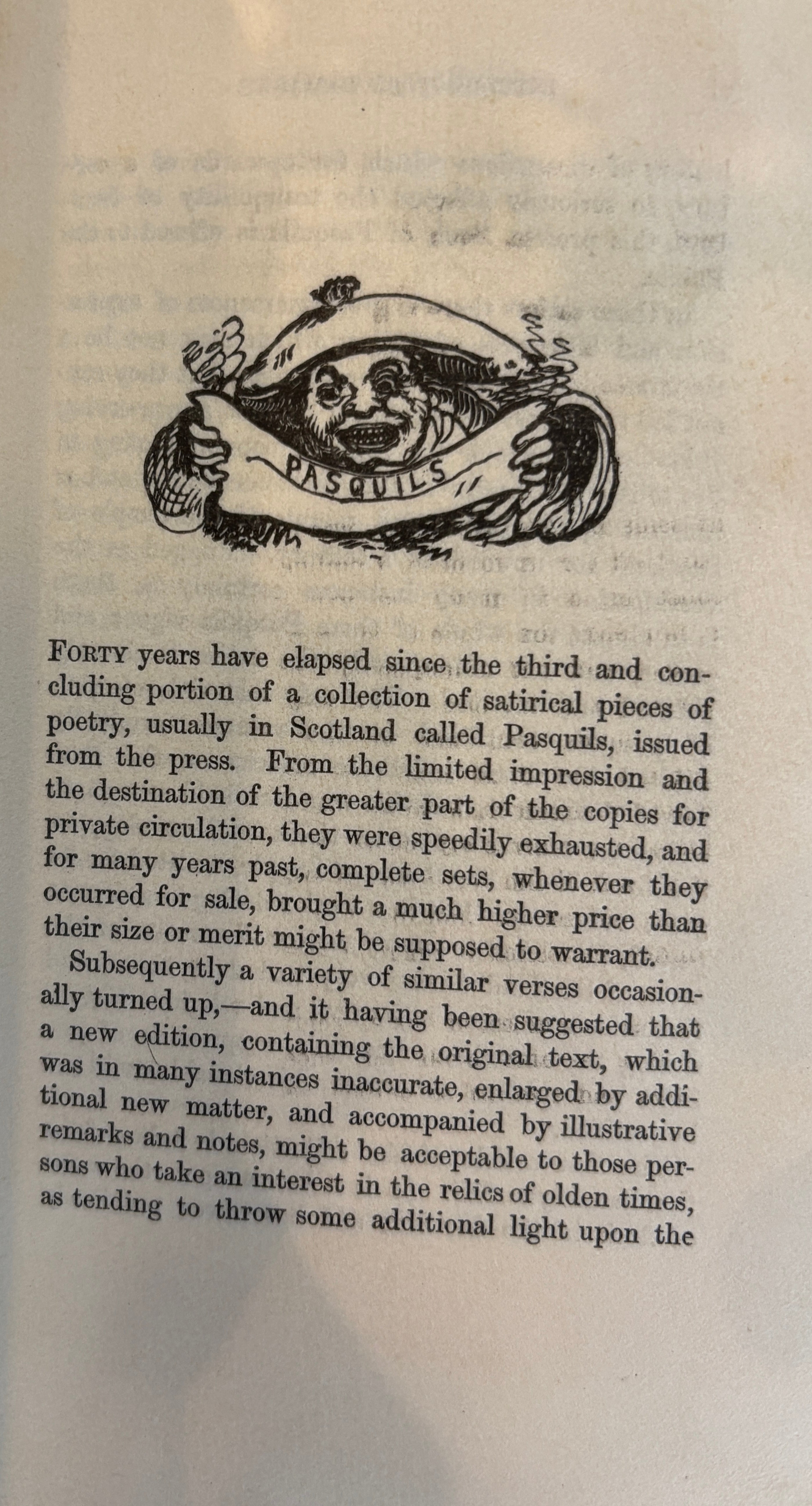Printed on Vellum Maidment's Scottish Pasquils