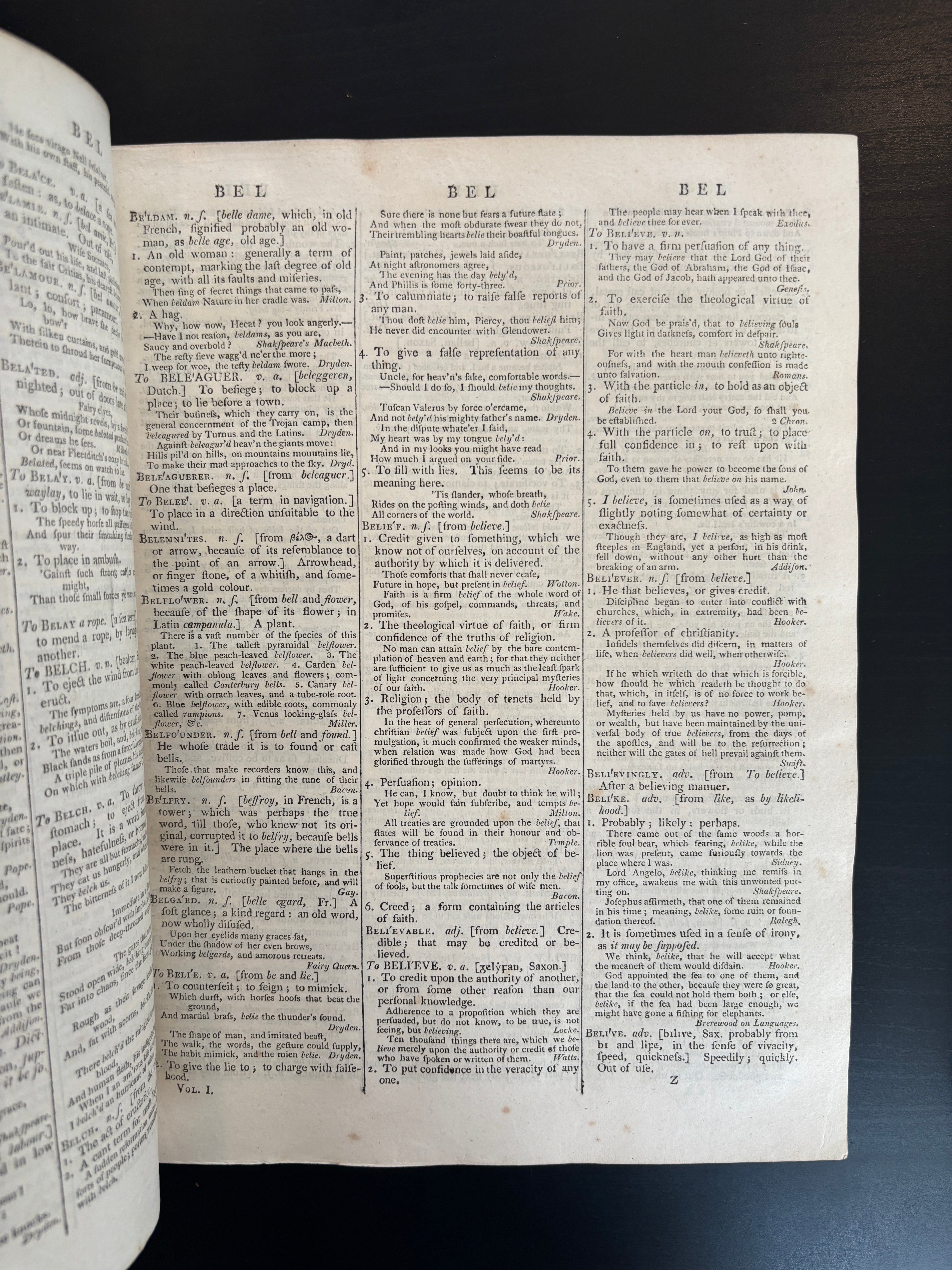 Samuel Johnson's Dictionary of the English Language 1810