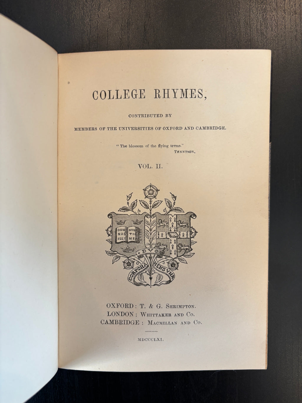 Lewis Carroll - College Rhymes 1861, 1862 & 1863